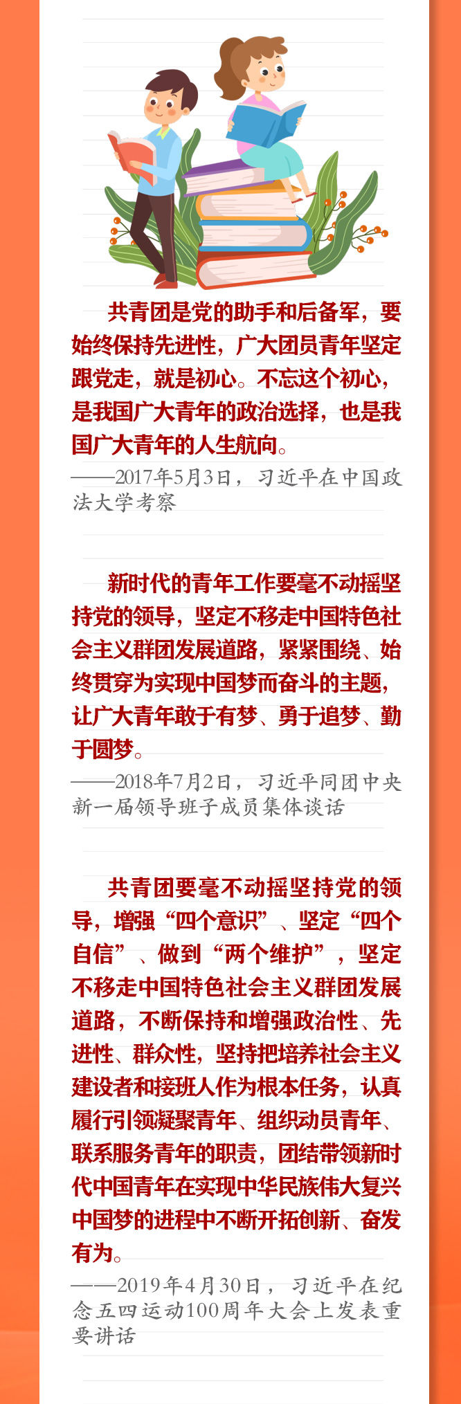 手繪長卷 | 共青團(tuán)員們，總書記這些話要牢記