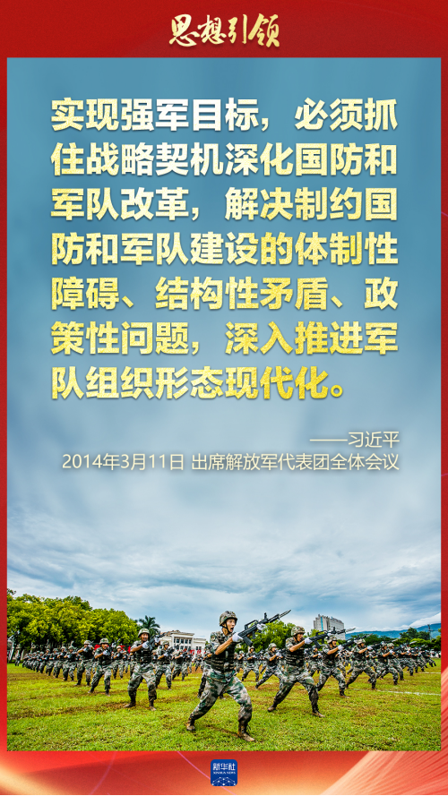 思想引領(lǐng)｜兩會上，習主席這樣談強軍之路