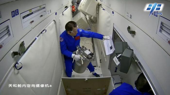核心艙衛(wèi)生區(qū)。圖片來源：中國載人航天工程辦公室官方微信