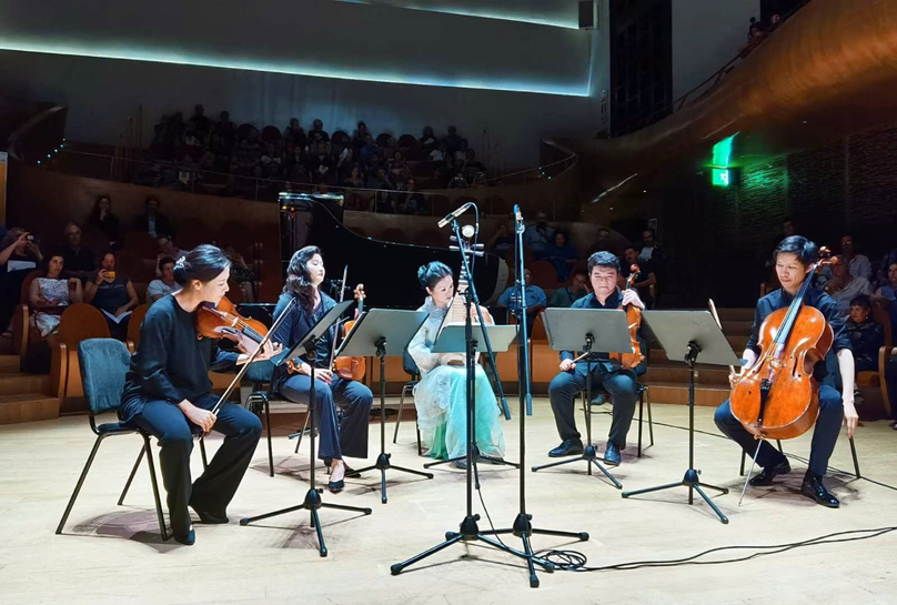 “古老文明的現(xiàn)代回聲——中國(guó)當(dāng)代作曲家室內(nèi)樂(lè)作品音樂(lè)會(huì)”在意大利舉行。中國(guó)駐意大利使館供圖