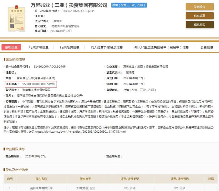 國家企業(yè)信用信息公示系統(tǒng)截圖。