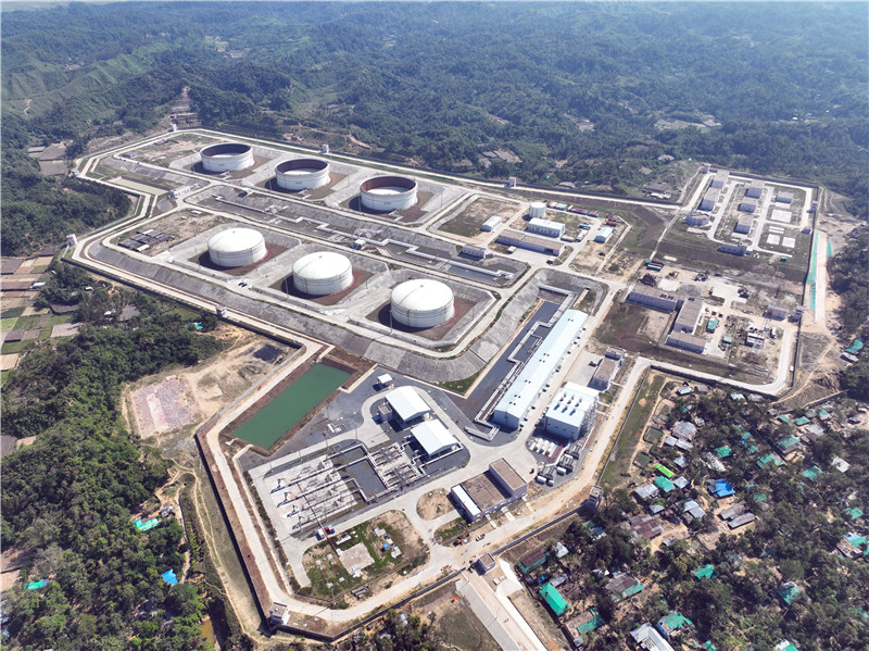孟加拉國首個海陸一體化超大型石油儲運工程——單點系泊及雙線管道工程。中石油管道局供圖。