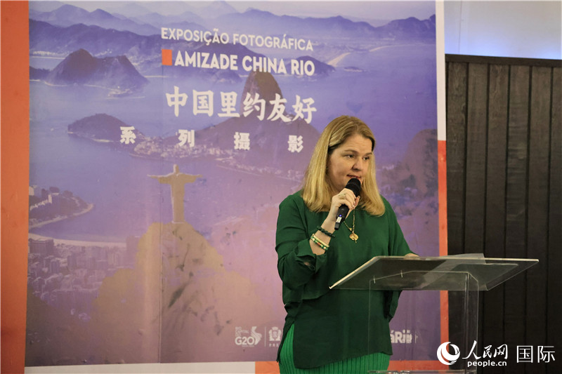 巴西中國創(chuàng)新經(jīng)濟(jì)研究院主席克勞迪婭·亞努齊在活動(dòng)中致辭。人民網(wǎng)記者 時(shí)元皓攝