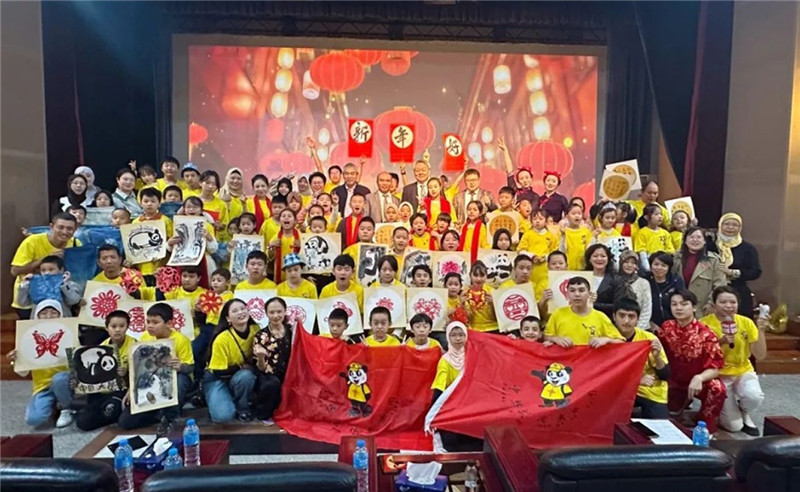 圖為2023“中華文化大樂園—埃及開羅營”閉幕式活動現場。主辦方供圖
