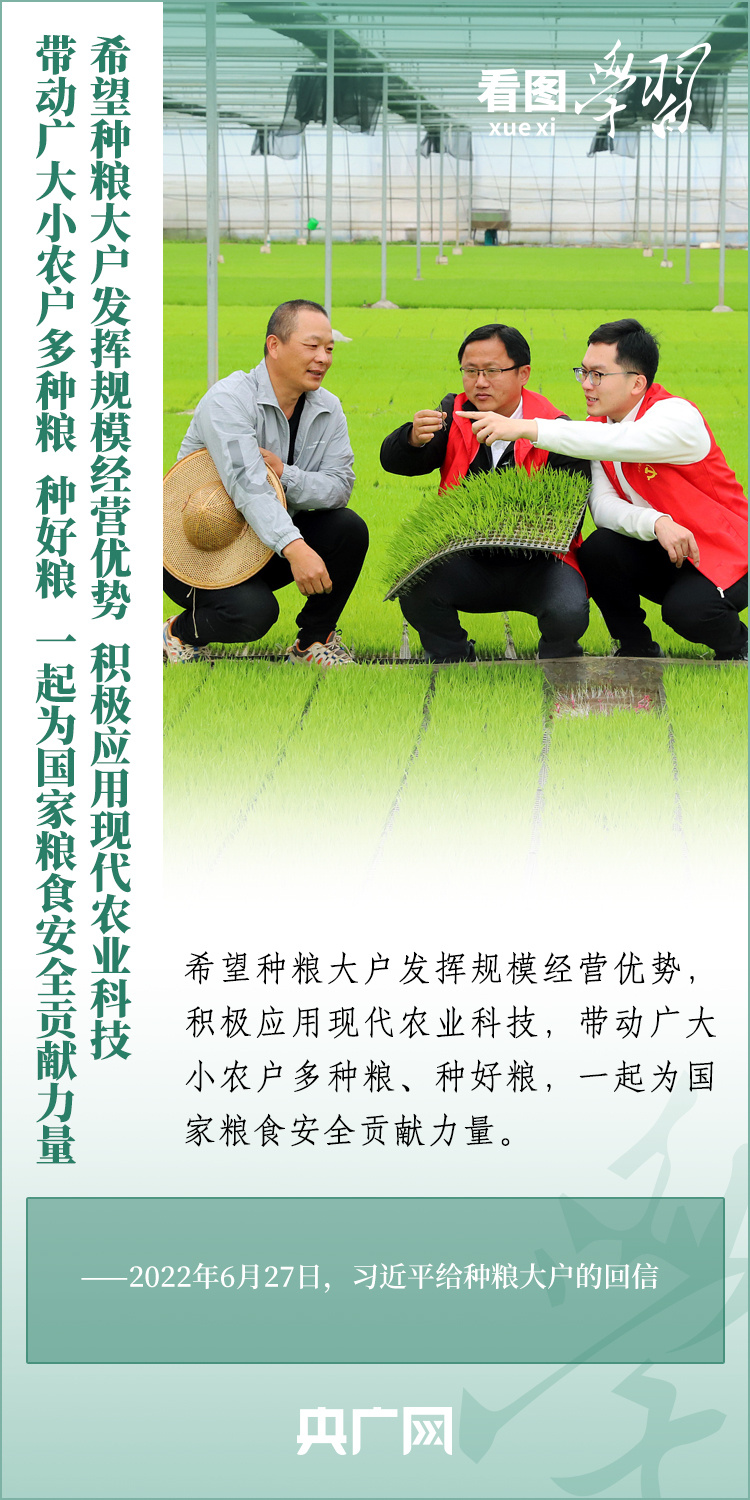 看圖學(xué)習(xí)丨推廣良田、良種、良法、良機(jī) 給農(nóng)業(yè)現(xiàn)代化插上科技的翅膀