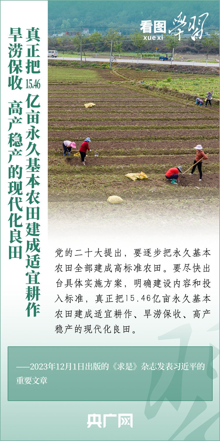 看圖學(xué)習(xí)丨推廣良田、良種、良法、良機(jī) 給農(nóng)業(yè)現(xiàn)代化插上科技的翅膀