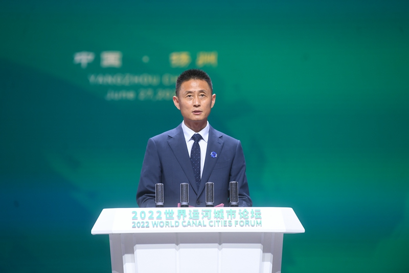 江蘇省文化和旅游廳副廳長李川在大會上致辭。邵丹攝