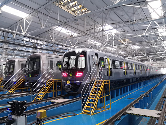 石家莊地鐵二號線列車。 中車齊車集團石家莊公司供圖