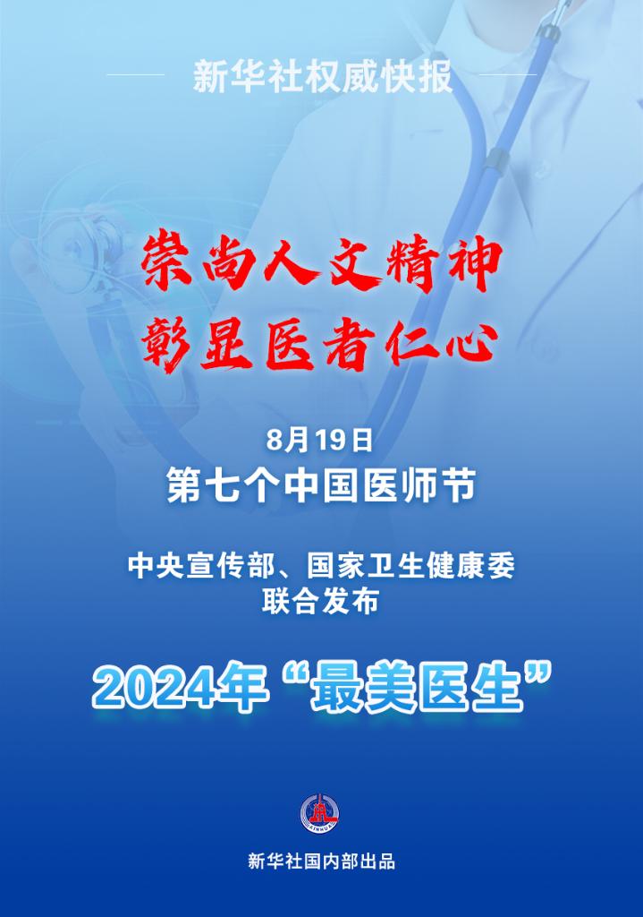 新華鮮報(bào)|致敬“白衣戰(zhàn)士”！2024年“最美醫(yī)生”發(fā)布