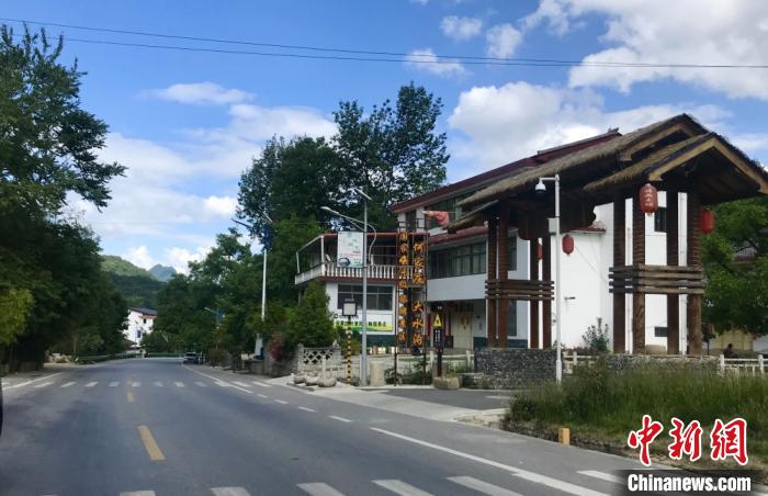 2020年6月10日，隴南康縣王壩鎮(zhèn)境內的美麗鄉(xiāng)村一隅，道路干凈整潔，房屋風格古樸。(資料圖) 閆姣 攝