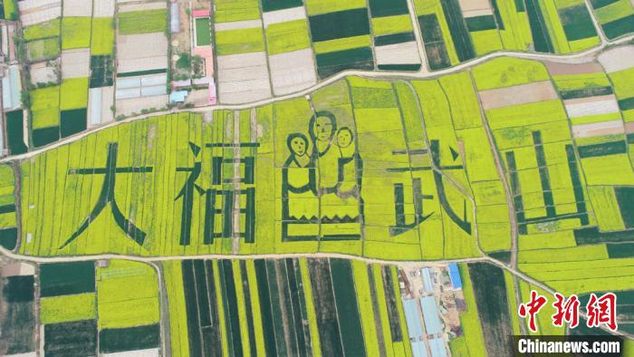 2019年4月，天水武山縣萬畝鄉(xiāng)村油菜花海。(資料圖) 何海瑞 攝