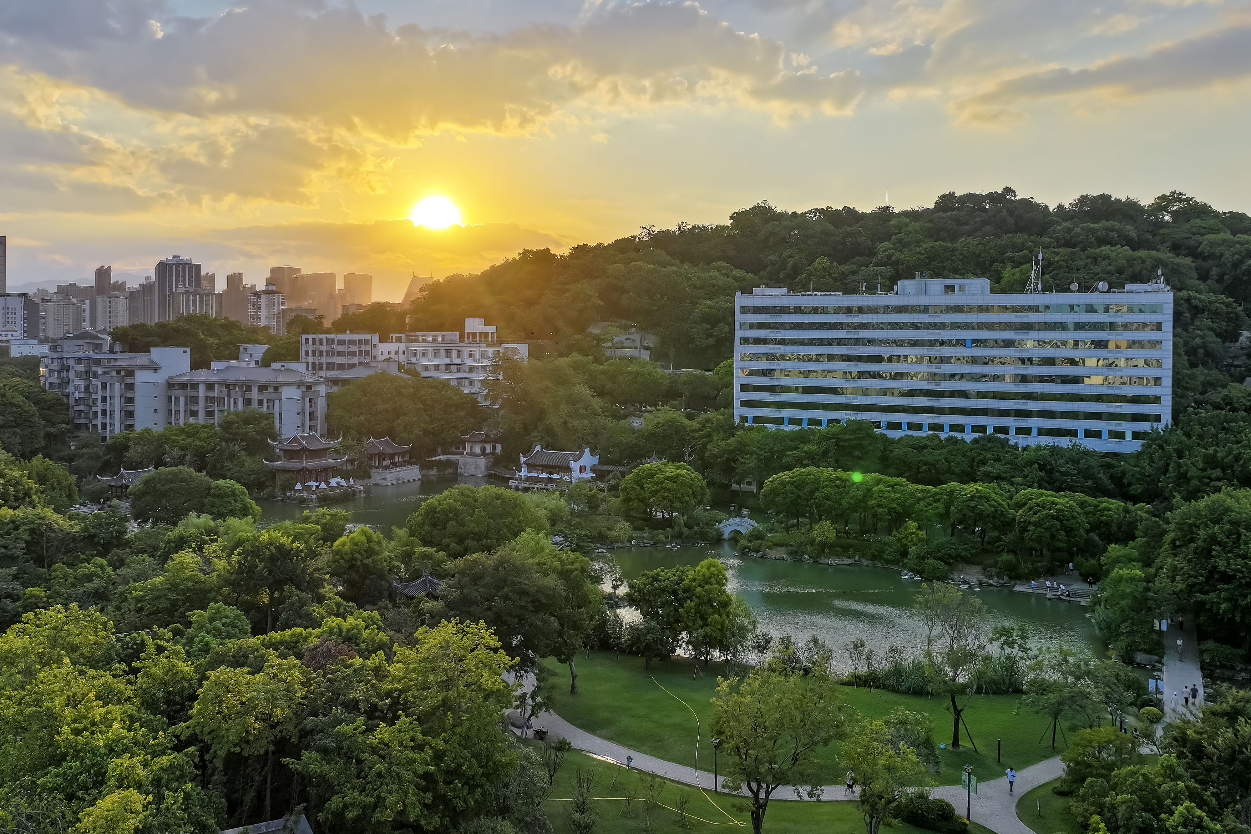 2024年7月17日，福州市鼓樓區(qū)黎明湖生態(tài)濕地公園。