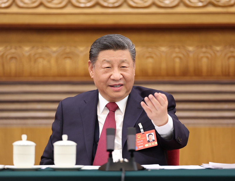 2025年3月5日下午，習(xí)近平總書記參加他所在的十四屆全國人大三次會(huì)議江蘇代表團(tuán)審議。