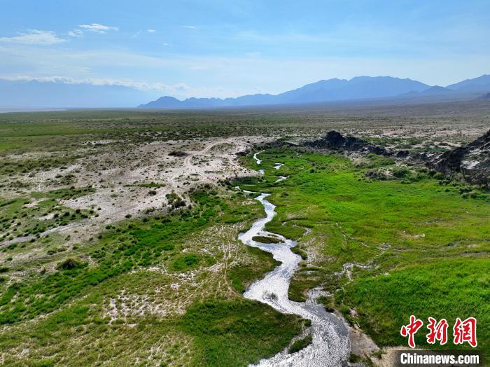 圖為航拍都蘭湖國(guó)家濕地公園綠意盎然?！∑钤鲚?攝