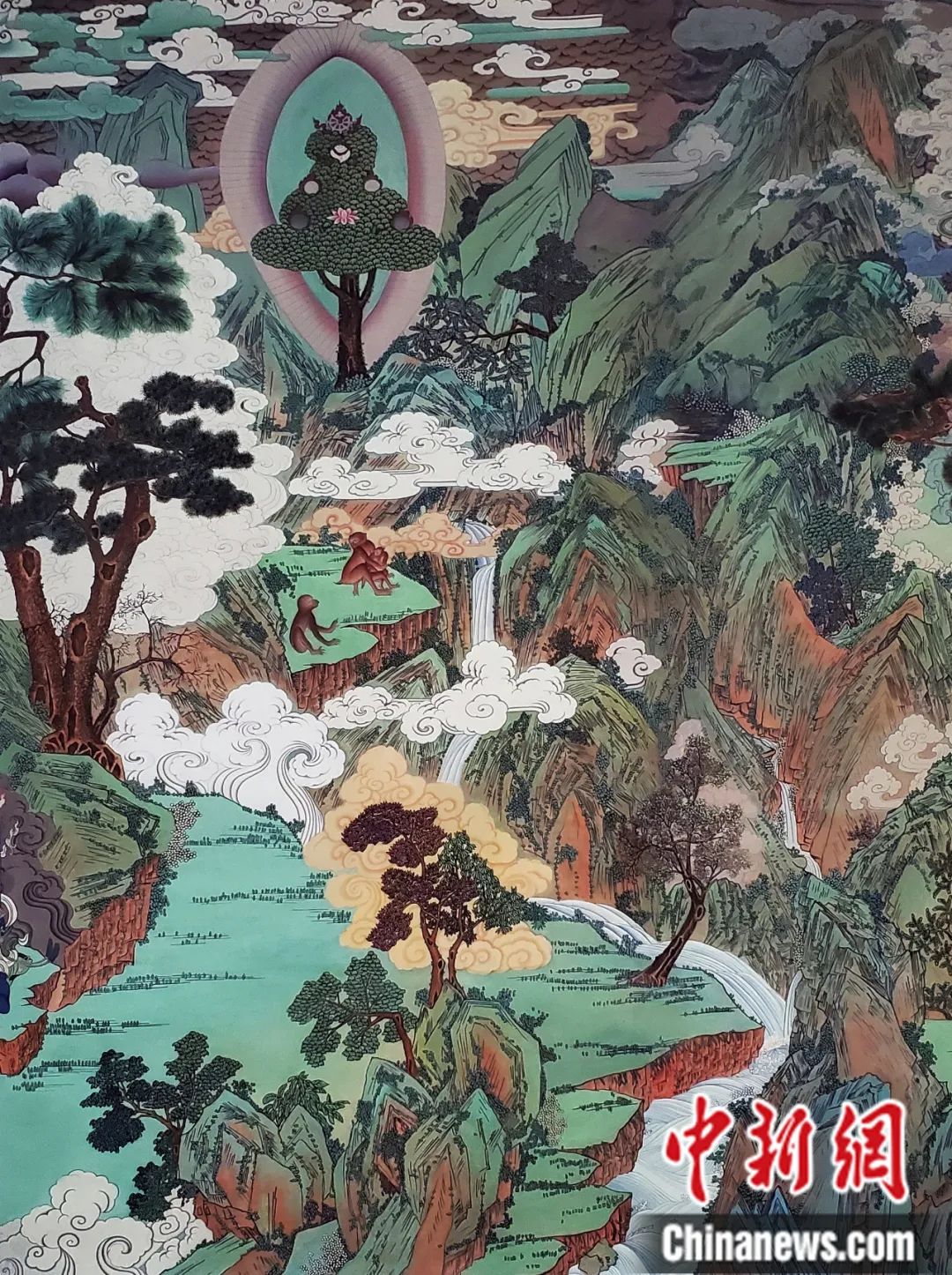 臨摹、補(bǔ)繪的青海瞿曇寺壁畫。受訪者 供圖