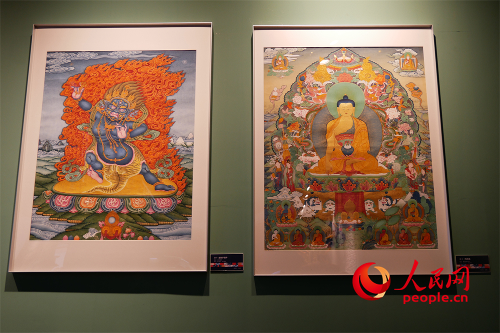 唐卡藝術(shù)作品。人民網(wǎng) 韋衍行攝